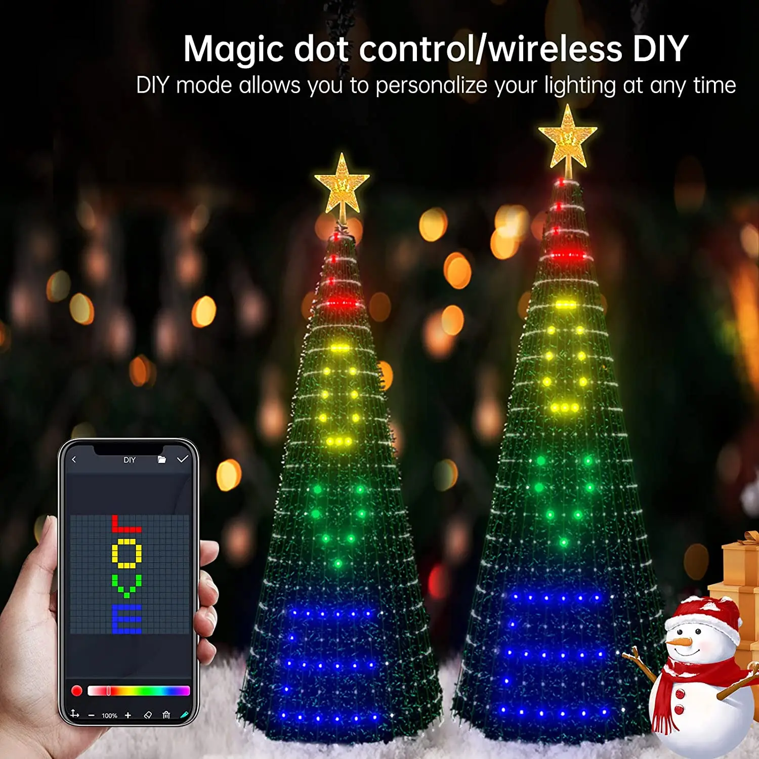 Smart Garden Ornaments - Smart Christmas Tree Ornamental Lights APP