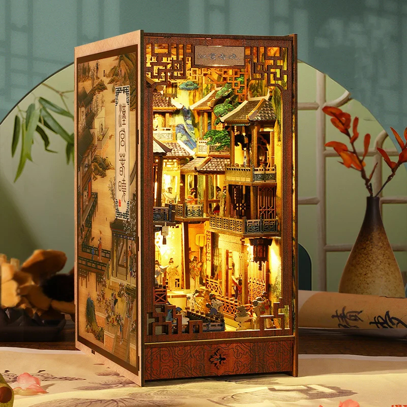 Smart Garden Diy - OUZEY DIY Wooden Book Nook Miniature