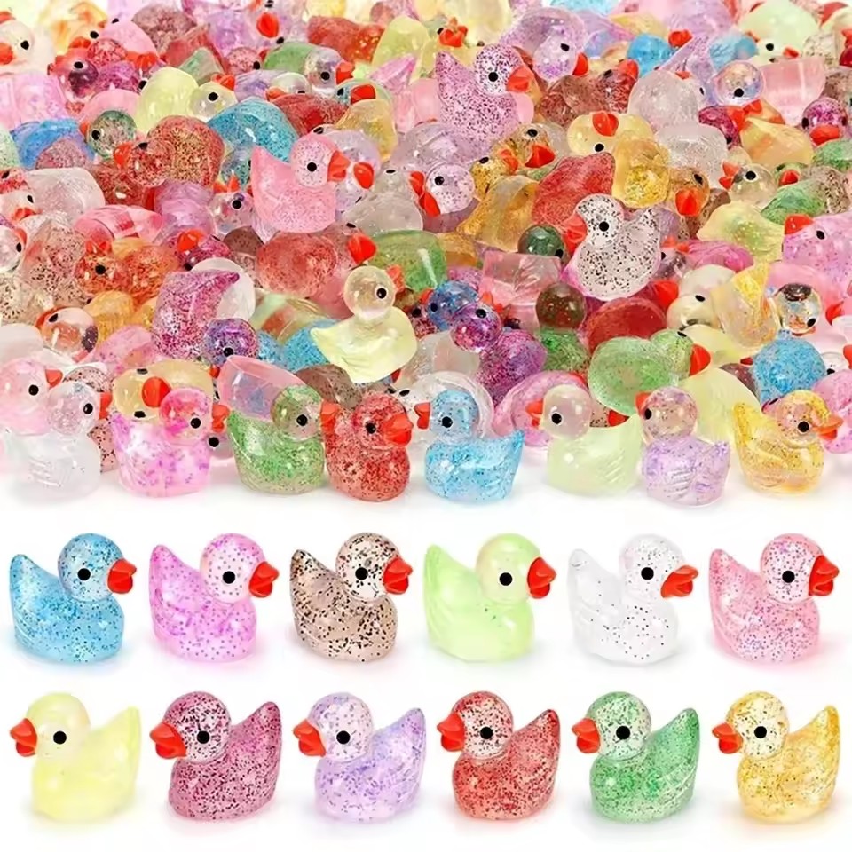 Smart Garden Mini - ~ Miniature resin duck with purpurine,