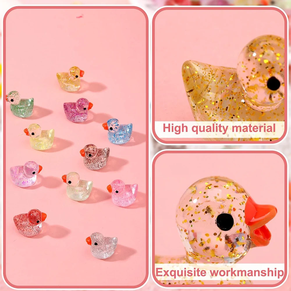 120Pcs Mini Resin Ducks Glitte - Smart Garden Diy 리뷰 및 가격