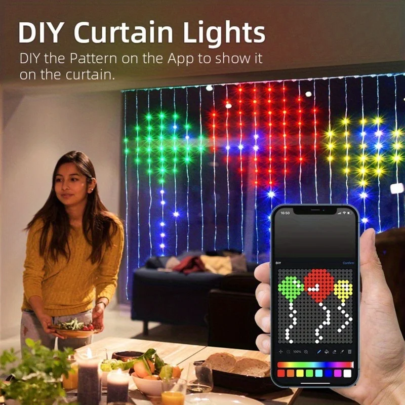 1/2PCS Smart RGB Curtain Light - Smart Garden Diy 리뷰 및 가격