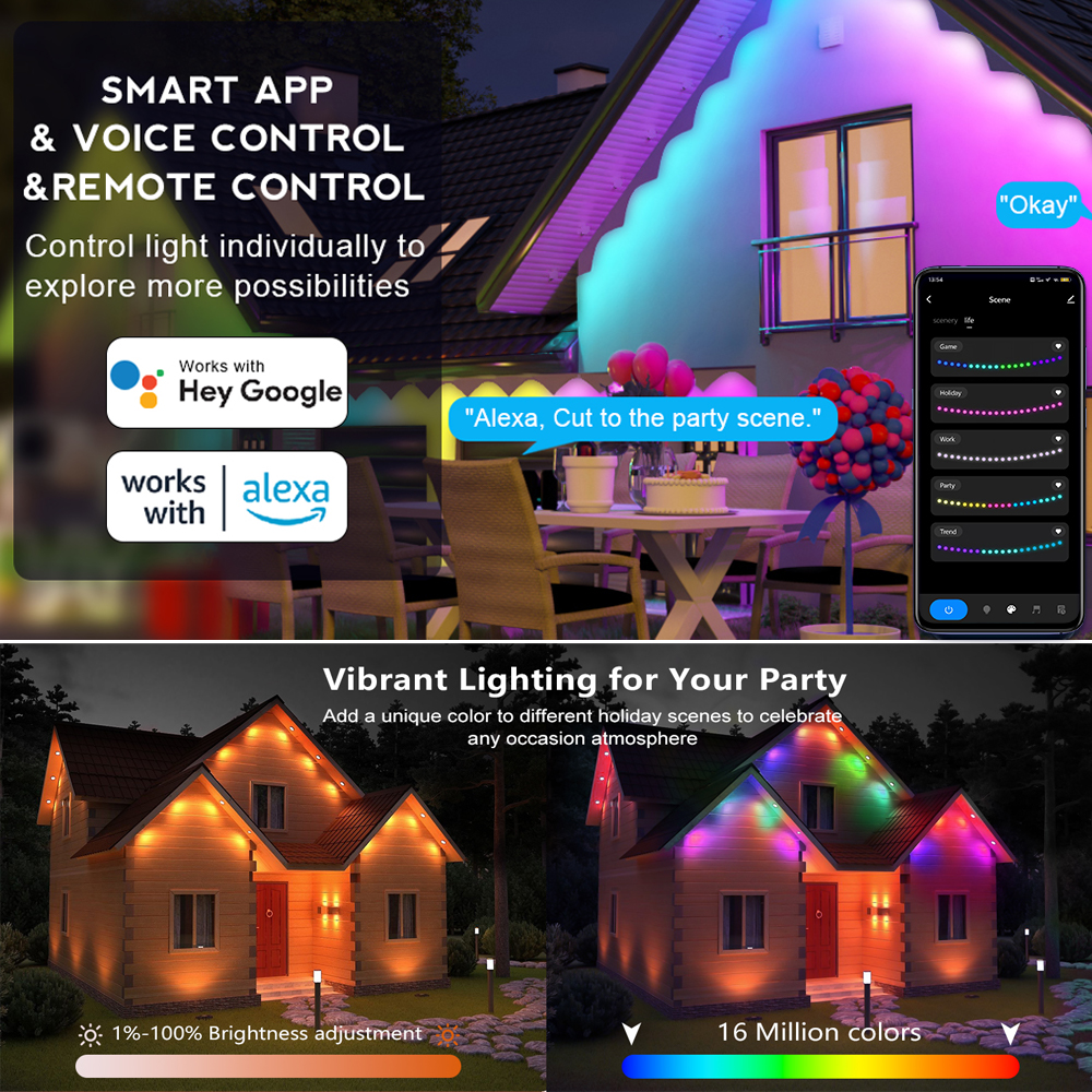 Smart WIFI RGB Eaves Lighting  - Smart Garden Diy 리뷰 및 가격