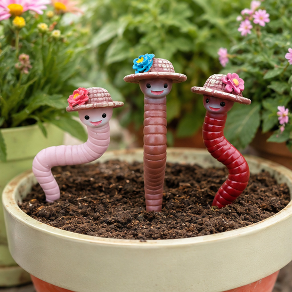 3Pcs Cute Resin Worm Garden St - Smart Garden Mini 리뷰 및 가격