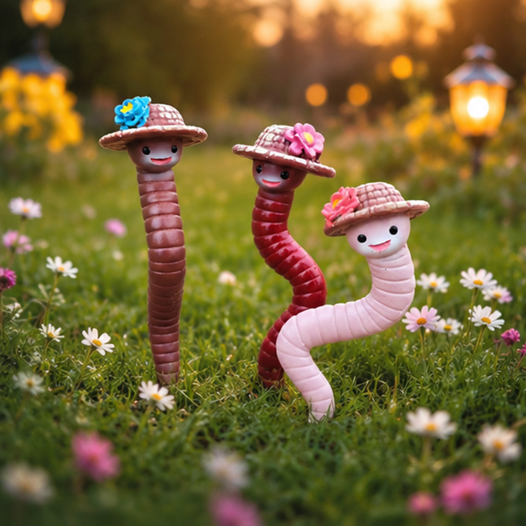3Pcs Cute Resin Worm Garden St - Smart Garden Mini 리뷰 및 가격