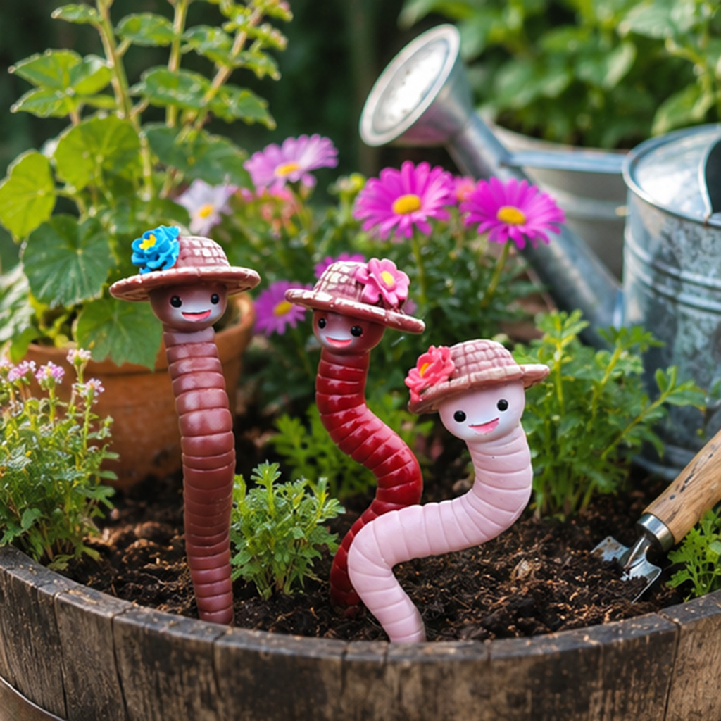 3Pcs Cute Resin Worm Garden St - Smart Garden Mini 리뷰 및 가격