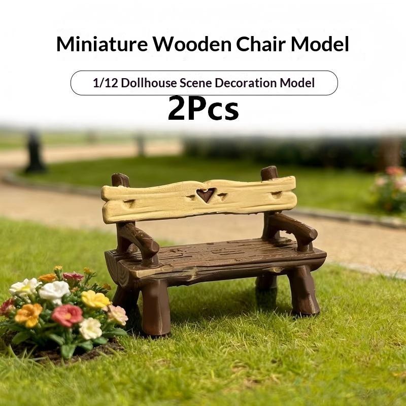 2Pcs 1/12 Miniature Bench Doll - Smart Garden Diy 리뷰 및 가격