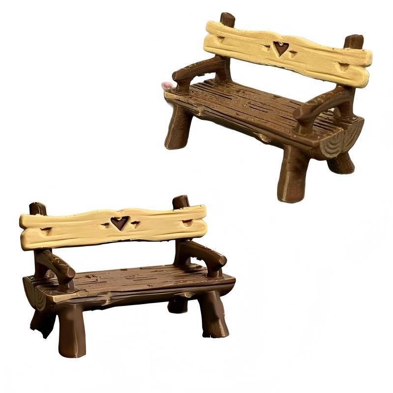 2Pcs 1/12 Miniature Bench Doll - Smart Garden Diy 리뷰 및 가격