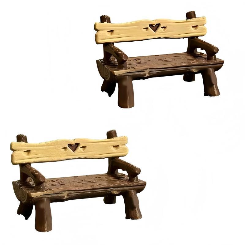 2Pcs 1/12 Miniature Bench Doll - Smart Garden Diy 리뷰 및 가격